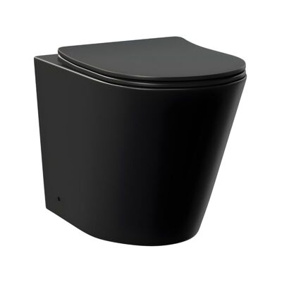 INODORO PORCELANA SIN MOCHILA HAUSAR BURDEOS MATTE BLACK NEW-TECH
