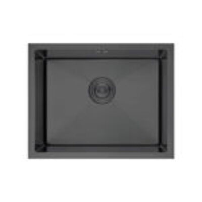 BACHA DE COCINA ACERO AISI304 HAUSAR HM-5745 BLACK-NANO