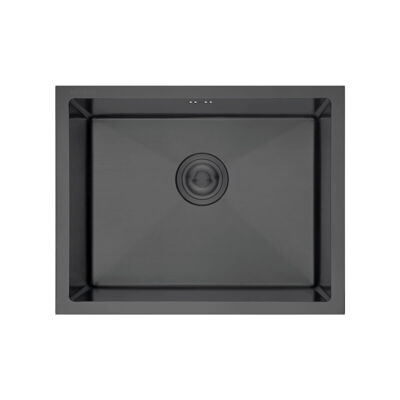 BACHA DE COCINA ACERO AISI304 HAUSAR HM-5745 BLACK-NANO
