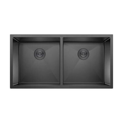 BACHA DE COCINA ACERO AISI304 HAUSAR HM-D83544 BLACK-NANO